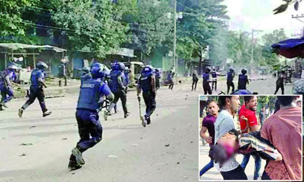 পুলিশ-বিএনপি সংঘর্ষে মুন্সীগঞ্জ রণক্ষেত্র