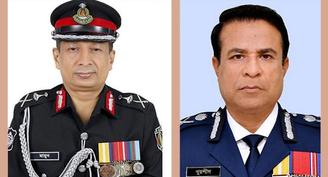 নতুন আইজিপি মামুন, র‍্যাবের মহাপরিচালক খুরশীদ