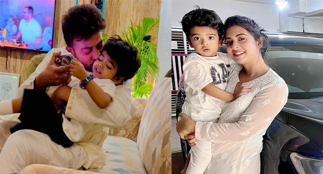 ছেলেকে নিয়ে যা জানালেন বুবলি ও শাকিব