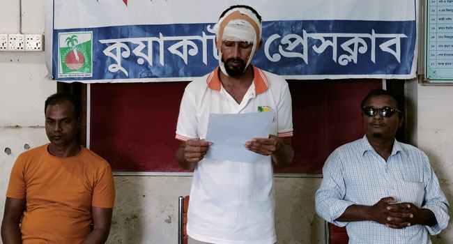 কুয়াকাটায় ব্যবসায়ীর মাথা ফাটাল শ্রমিকলীগ নেতার ভাই