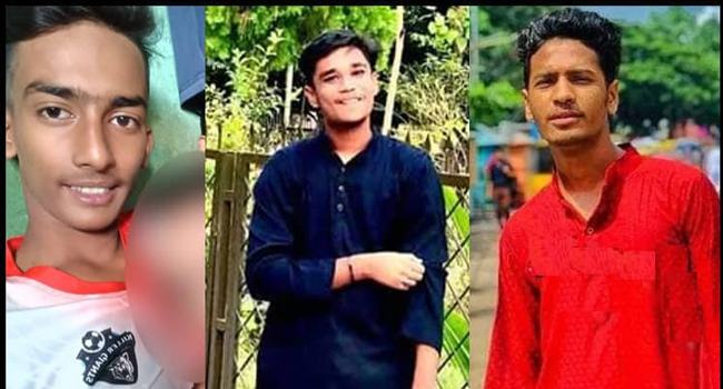 একসাথে বেড়ে উঠা, একসাথেই ৩ বন্ধুর মৃত্যু