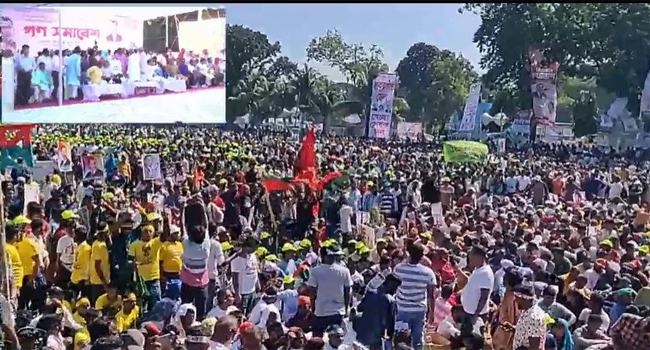 নির্ধারিত সময়ের ২ ঘণ্টা আগে রংপুরে বিএনপির সমাবেশ শুরু