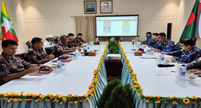 টেকনাফে বিজিবি-বিজিপি পতাকা বৈঠক, মিয়ানমারের দুঃখ প্রকাশ