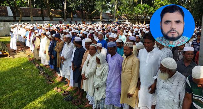 নয়া দিগন্তের নান্দাইল সংবাদদাতার জানাজায় মুসল্লিদের ব্যাপক উপস্থিতি