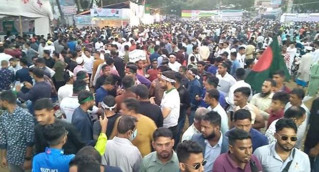 মিছিল-স্লোগানে মুখরিত সিলেট বিভাগীয় গণসমাবেশ স্থল