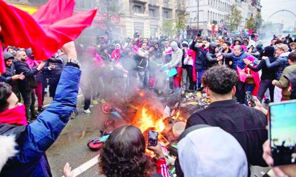 মরক্কোর কাছে হারায় বেলজিয়ামে দাঙ্গা