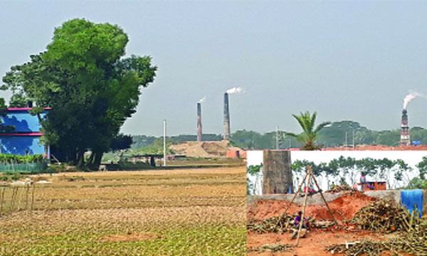 ভালুকায় বিদ্যালয়ের পাশে ইটভাটা ঝুঁকিতে কোমলমতি শিশুরা