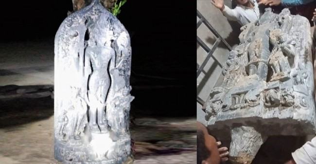 দিনাজপুরে ৩০১ কেজির কষ্টি পাথরের মূর্তি উদ্ধার