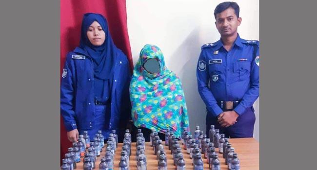 কালিগঞ্জে ভারতীয় ফেন্সিডিলসহ নারী গ্রেফতার