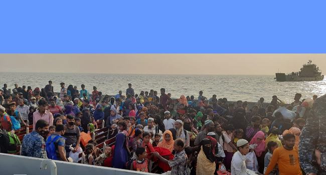 নোয়াখালীর ভাসানচর পৌঁছল আরো ৩৫৬ রোহিঙ্গা