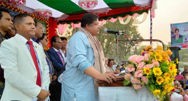 বাকেরগঞ্জে শেখ রাসেল স্টেডিয়ামের ভিত্তিপ্রস্তর উদ্বোধন করলেন ক্রীড়া প্রতিমন্ত্রী