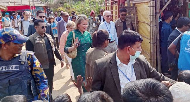 ক্যাম্পে গিয়ে রোহিঙ্গা নিপীড়নের কাহিনী শুনলেন বেলজিয়ামের রানি