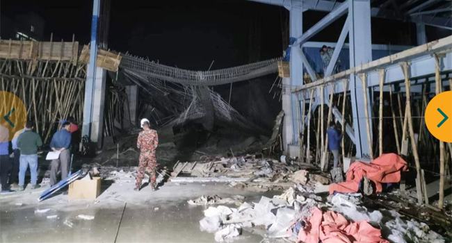 শ্রীপুরে নির্মাণাধীন ভবনের ছাদ ধসে ২ শ্রমিক নিহত