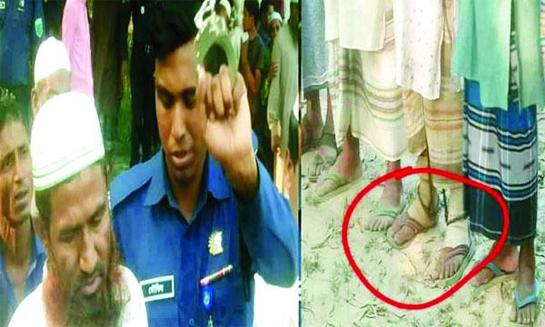 মান্দায় ডাণ্ডাবেড়ি পরা অবস্থায় বাবার জানাজায় আসামি