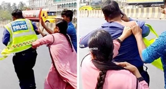 সিদ্ধিরগঞ্জে ট্রাফিক পুলিশের ওপর নারীর হামলা, ভিডিও ভাইরাল