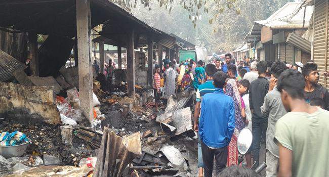 নাগরপুরে আগুনে পুড়ে কোটি টাকা ক্ষয়-ক্ষতি
