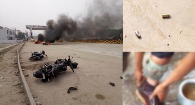 নারায়ণগঞ্জে জমি দখলে নিতে ‘হোন্ডাবাহিনীর’ তাণ্ডব