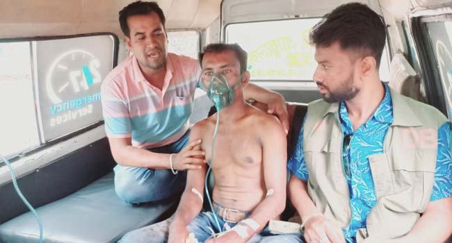 পাথরঘাটায় মাদককারবারির হামলায় পুলিশসহ আহত ৩