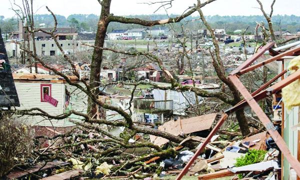 যুক্তরাষ্ট্রের ৬ অঙ্গরাজ্যে ৪৩টি টর্নেডো, নিহত ৪