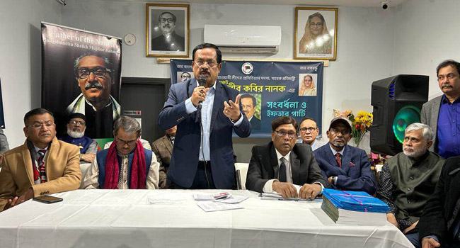 নানককে কানাডা আওয়ামী লীগের সংবর্ধনা