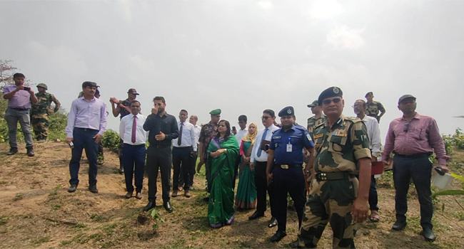 নালিতাবাড়ী সীমান্তে বর্ডার হাট স্থাপনে ২ দেশের প্রতনিধিদি বৈঠক