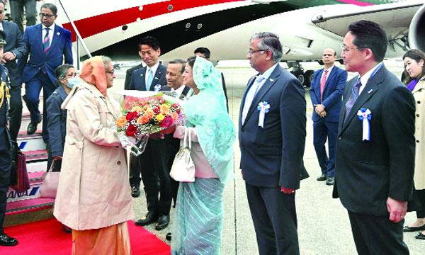 জাপানে শেখ হাসিনাকে লাল গালিচা সংবর্ধনা