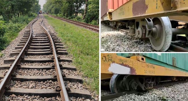 ব্রাহ্মণবাড়িয়ায় গরমে রেললাইন বেঁকে ট্রেন লাইনচ্যুত, যোগাযোগ বন্ধ