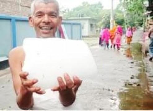 পাংশায় ঝড়বৃষ্টির সাথে ৫ কেজি ওজনের শীল পড়েছে