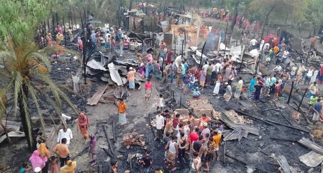 পেকুয়ায় আগুনে পুড়ল ১৩ বসতবাড়ি