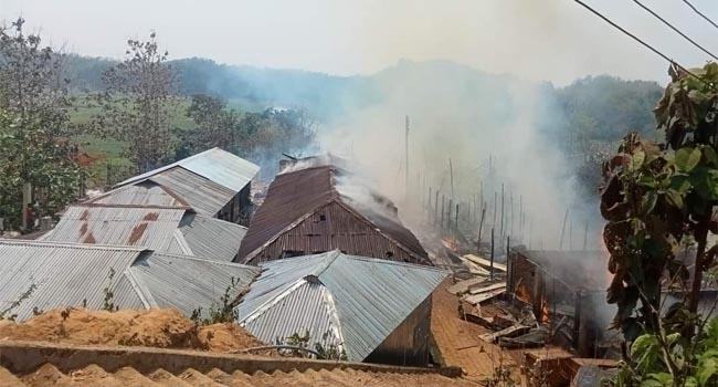 রাঙ্গামাটির কেংড়াছড়ি বাজার আগুন