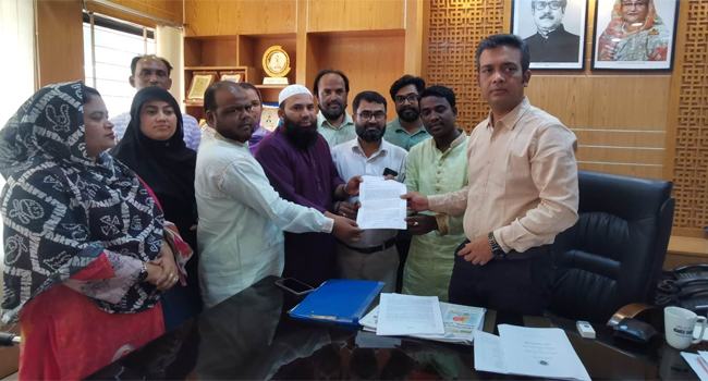 সোনারগাঁওয়ে যুবলীগ নেতার বিরুদ্ধে জনপ্রতিনিধিদের স্মারকলিপি