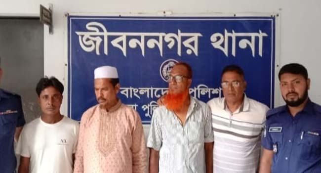 জীবননগরে বিএনপি-জামায়াতের ৪ নেতা-কর্মী গ্রেফতার