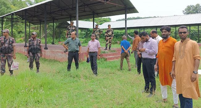 কসবা সীমান্ত হাট পরিদর্শনে ভারত ও বাংলাদেশ ইঞ্জিনিয়ারিং টিম