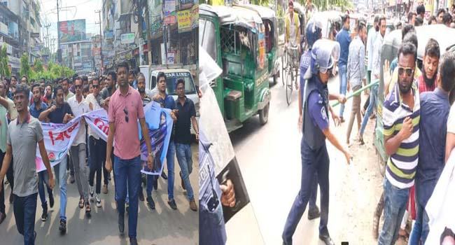 ফেনীতে ছাত্রদলের বিক্ষোভ মিছিলে পুলিশের লাঠিচার্জ, গ্রেফতার ৪