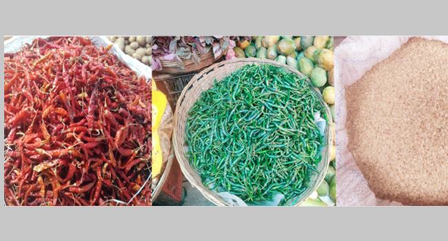 ভাণ্ডারিয়ায় ১০ কেজি মোটা চাল বিক্রি করে ১ কেজি মরিচ মিলছে!