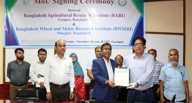 বারি ও বিডব্লিউএমআরআইয়ের মধ্যে সমঝোতা স্মারক স্বাক্ষর