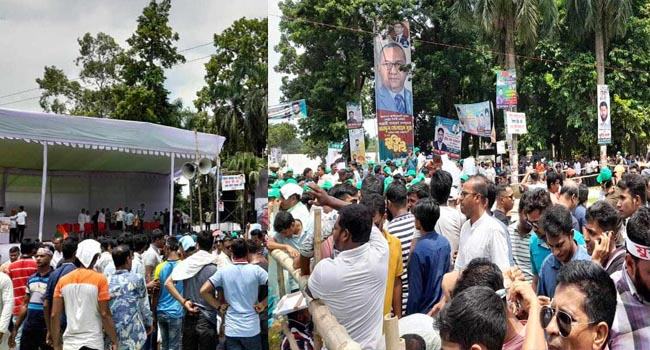 সোহরাওয়ার্দী উদ্যানে জড়ো হচ্ছেন নেতাকর্মীরা