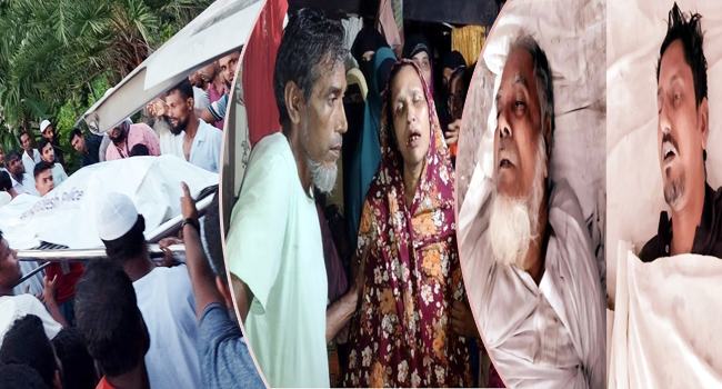 স্বজনদের আহাজারীতে ভারী হয়ে উঠেছে ভান্ডারিয়ার বাতাস
