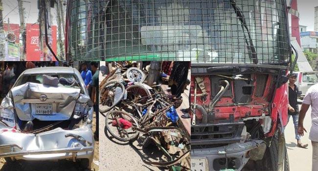 নারায়ণগঞ্জে আগুন নেভাতে যাওয়ার পথে চালকের স্ট্রোক, নিহত ২