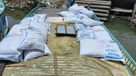 সুনামগঞ্জের শাল্লায় ৭৫ বস্তা ভারতীয় চিনি জব্দ