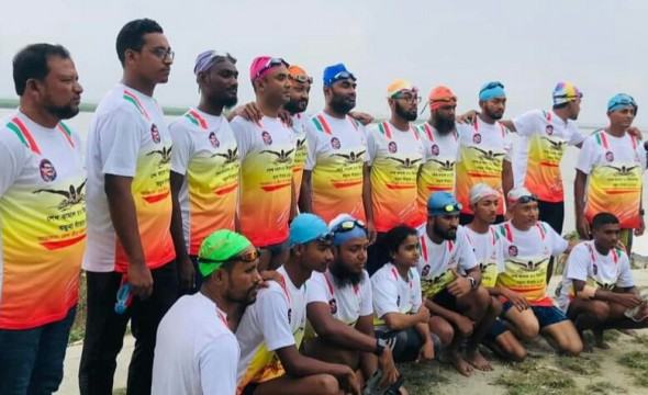 যমুনা নদীতে ৫০ কিলোমিটার সাঁতার প্রতিযোগিতা