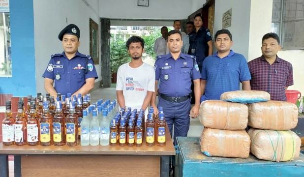 মিরসরাই সীমান্তে বিদেশী মদ ও বিপুল পরিমাণ মাদকসহ গ্রেফতার ১