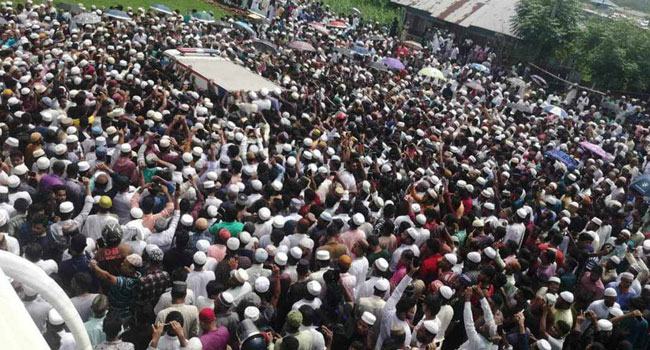 দুপুরে সাঈদীর জানাজা, সকাল থেকেই মানুষের ঢল