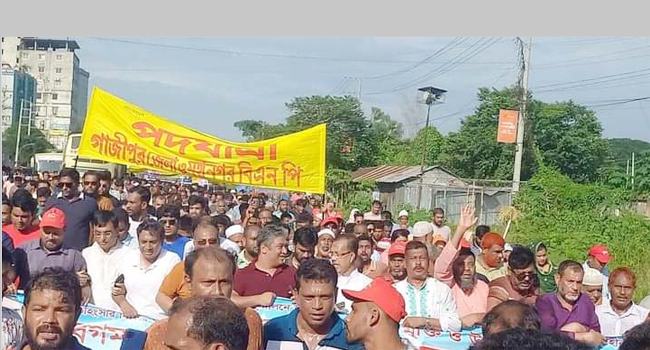 গাজীপুরে বিএনপির পদযাত্রায় জনতার ঢল