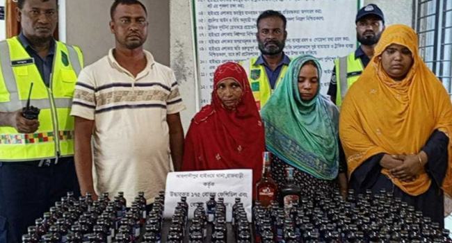 রাজবাড়ীতে ফেনসিডিল জব্দ, ২ সতীনসহ গ্রেফতার ৪