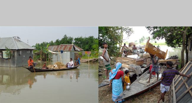বগুড়ার ৩ উপজেলায় ২০ হাজার মানুষ পানিবন্দী, ২২ স্কুল বন্ধ
