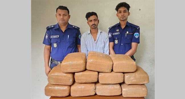 আশুগঞ্জে ৪৪ কেজি গাঁজাসহ মাদককারবারি গ্রেফতার
