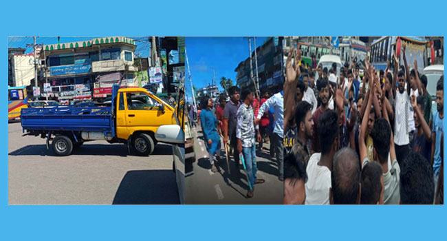 গোলাপগঞ্জে লাশ হস্তান্তরে ওসির উৎকোচ দাবির প্রতিবাদে ৫ ঘণ্টা সড়ক অবরোধ