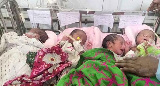 কেমন আছে একসাথে জন্ম নেয়া সেই ৪ শিশু