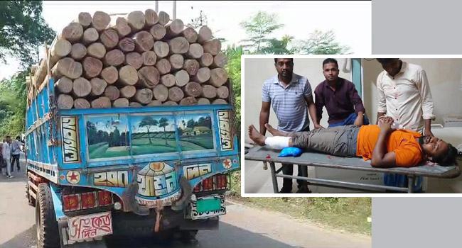 রাঙ্গামাটিতে কাঠবোঝাই ট্রাকে সন্ত্রাসীদের গুলি, চালক গুলিবিদ্ধ